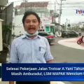 Selesainya Pekerjaan Trotoar Jalan A.Yani Nganjuk, LSM MAPAK Mencium Bau Busuk