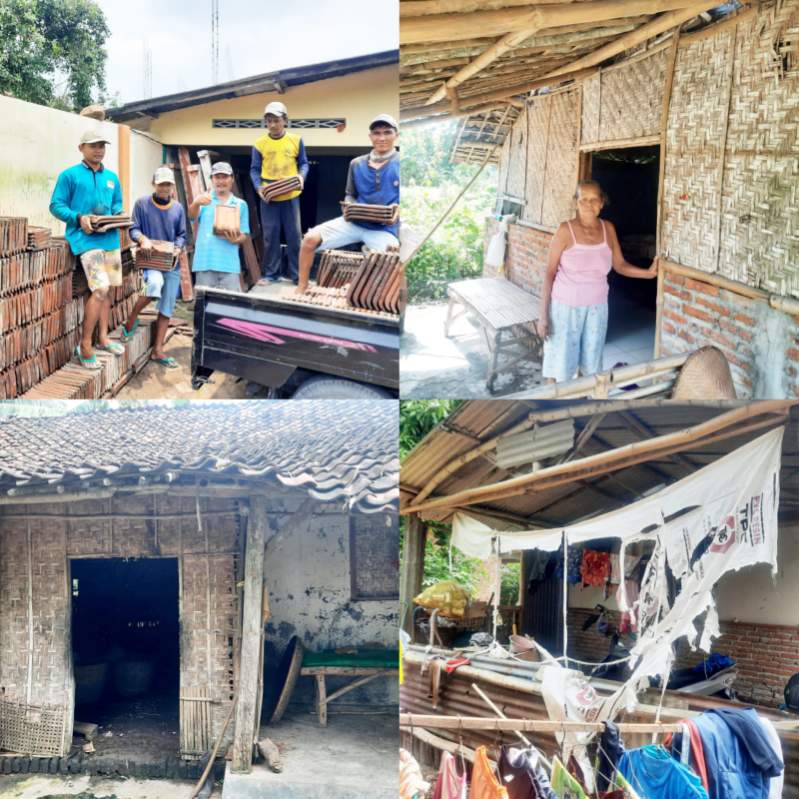 Peduli Sosial, LSM MAPAK Sekaligus Bedah 7 Rumah Tak Layak Huni