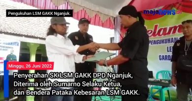 LSM GAKK DPD Nganjuk Sukses Dikukuhkan Oleh Ketua DPP