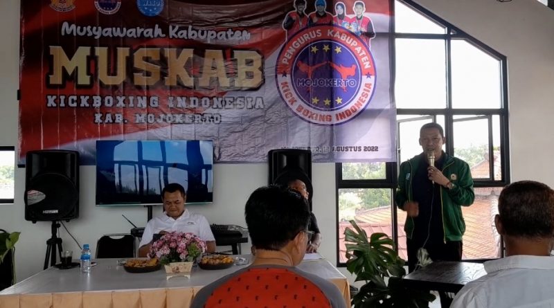 Muskab Digelar, Suwandy Firdaus Terpilih Ketua Kick Boxing Indonesia Kabupaten Mojokerto