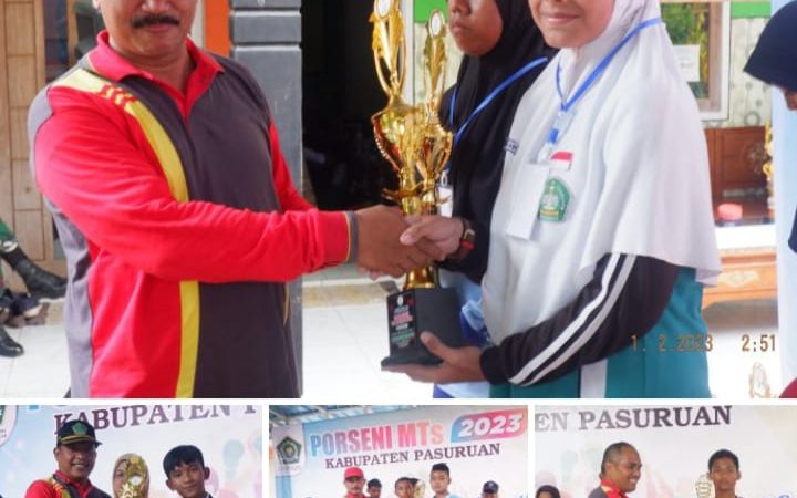 Memuaskan, MTSN 1 Pasuruan Torehkan 4 Piala dalam PORSENI Kabupaten Pasuruan