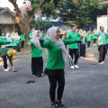 Bupati Ikfina Senam Bareng Pegawai Dinkes Kabupaten Mojokerto