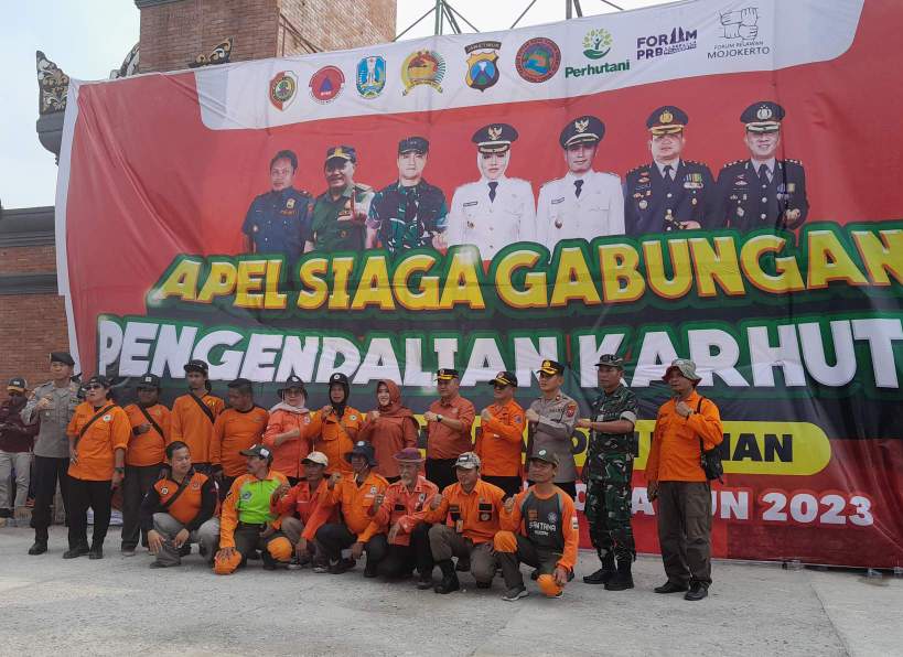 BPBD Kabupaten Mojokerto Sukses Gelar Apel Pengendalian Karhutla 2023
