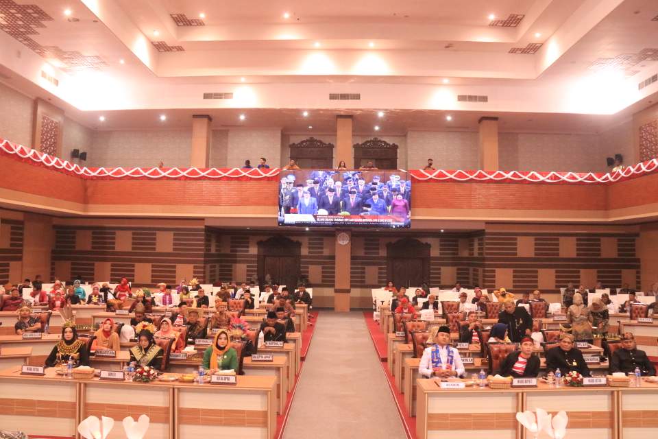 HUT RI Ke 78, DPRD Kabupaten Mojokerto ikuti Pidato Kenegaraan Presiden RI
