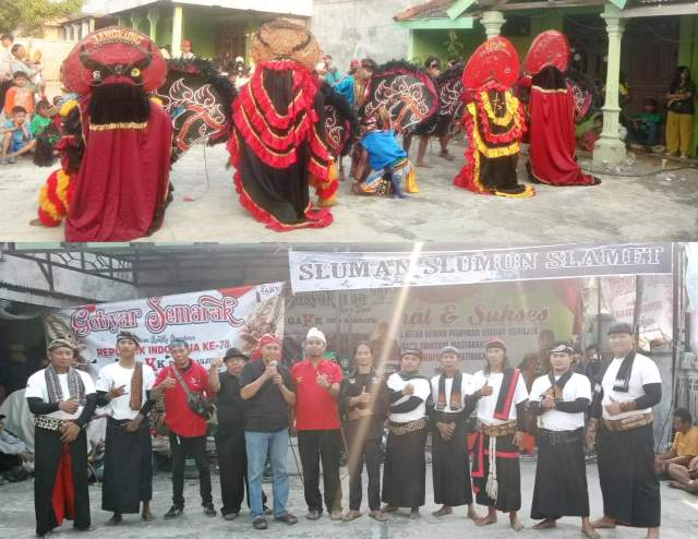Semarak Dirgahayu RI Ke-78: Jaran Kepang “Garudo Seto” Dihadirkan LSM GAKK Hibur Warga Putukrejo Loceret Nganjuk