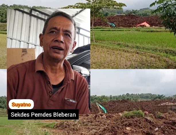 Galian C Muncul Baru di Desa Bleberan Jatirejo Diduga Kuat Lahan Hijau, Sekdes Mengamini