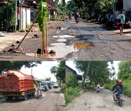 Mendekati Arus Mudik Jelang Hari Raya Idul Fitri 2024, Akses Jalan Desa Karangsono Loceret Rusak Parah