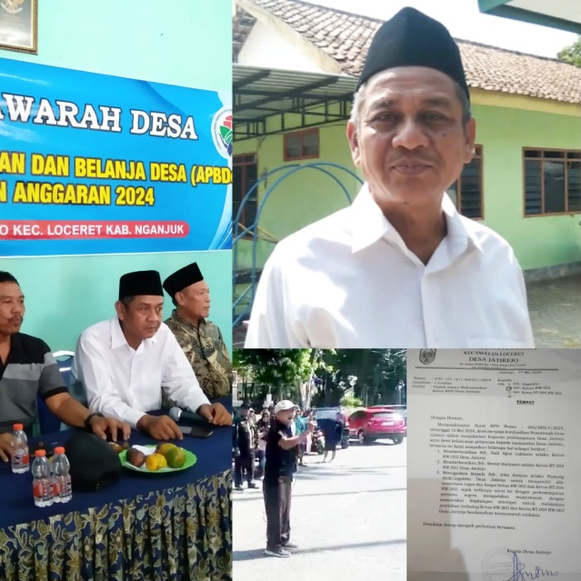 Diduga Imbas Aksi Unjuk Rasa, Kades Jatirejo Loceret Nganjuk Layangkan Surat Pemberhentian RT dan RW