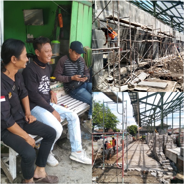 Kejar Tayang, Mega Proyek Pembangunan Kontruksi Los Pasar Sukomoro Nganjuk Memasuki Batas Waktu Masa Deadline
