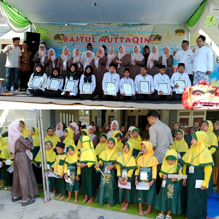 Gebyar As-Syuro 1447 H / 2025 M, Komunitas Peduli Anak Yatim Al Mustofa Baitul Muttaqin Kalen Dlanggu Gelar Santunan Anak Yatim Non Panti