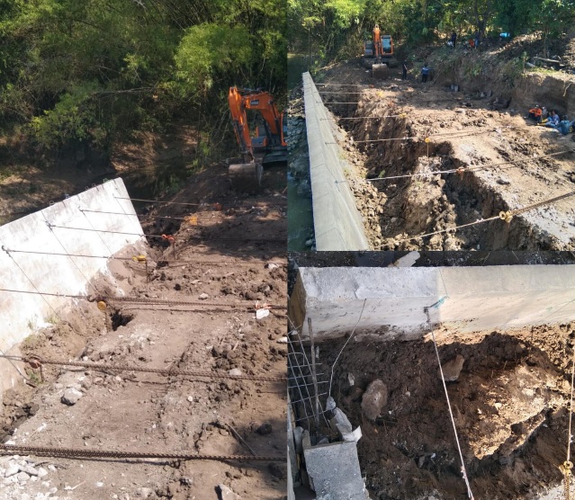 Perawatan Sayap Jembatan di Nganjuk Dipancang dan Diurug, Kwalitas dan Kwantitas Diragukan