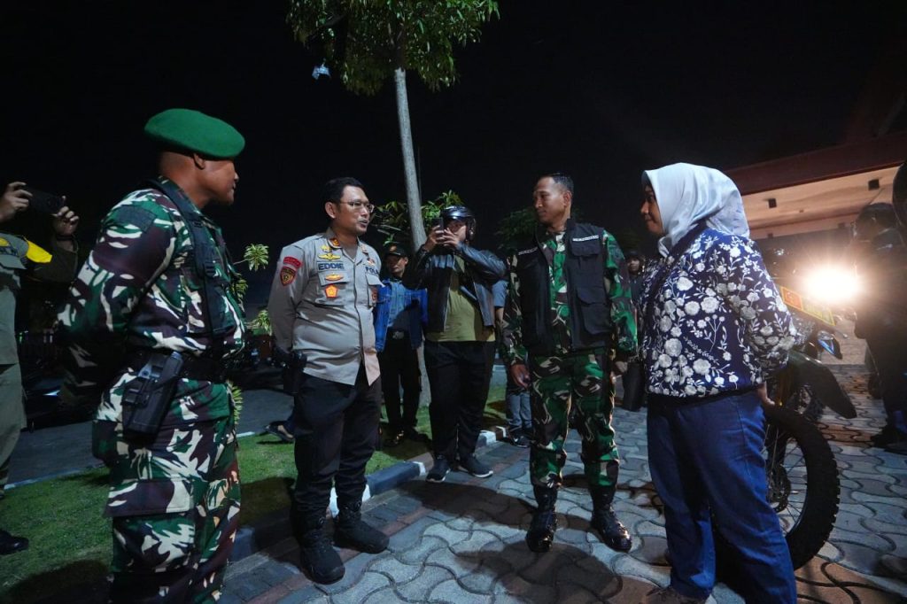 Pastikan Kota Mojokerto Kondusif, Pemdakot bersama Forkopimda Lakukan Patroli Skala Besar