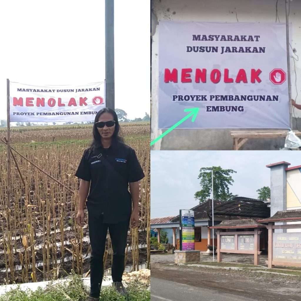 Warga Nganjuk Protes, 3 Banner Besar Tolak Wacana Pembangunan Waduk