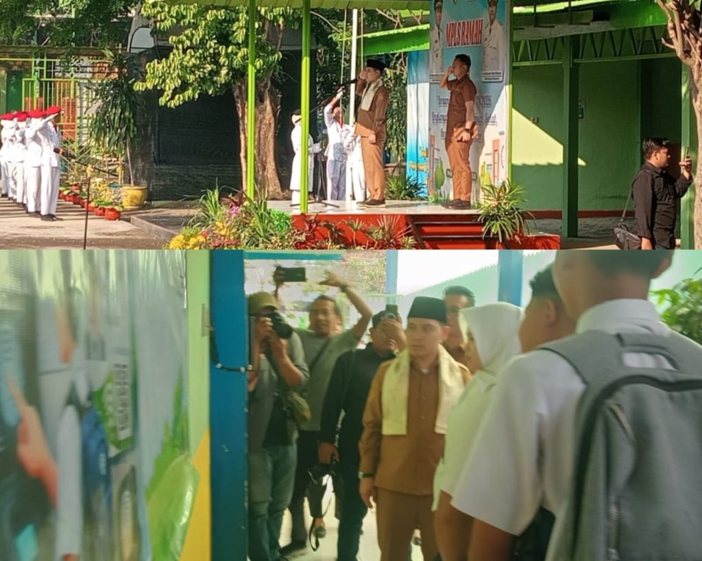 Launching Absensi Digital di SMPN 1 Sooko di Resmikan Bupati, Serta Cek Kesehatan Gratis dan Upacara MPLS Dilaksanakan