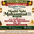 Peringati Maulud Nabi dan HUT RI ke-81, Warga Sumengko Jatirejo Gelar Pengajian Umum pada Kamis 27 Agustus 2026